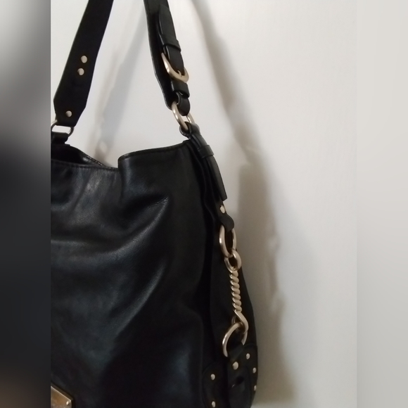 Michael Kors Black Leather Studded Hobo/Shoulder Bag with Dust Bag - Picture 11 of 16